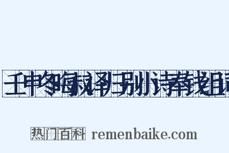 壬申冬晦叔译归别小诗奉钱组词是什么意思的图片